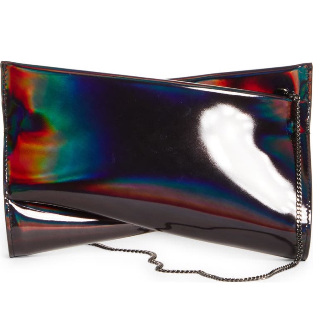 Christian Louboutin Small Holographic Patent Leather Clutch